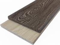 Подступёнок из ДПК 150x12х4000 мм Holzhof с тиснением "Кольца дерева"