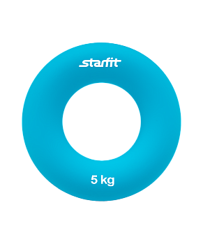 Эспандер кистевой ES-403 "Кольцо", диаметр 7 см, 5 кг, голубой
