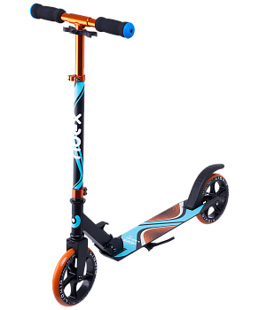 Самокат 2-колесный Liquid 180 мм, черный/оранжевый Самокат 2-колесный Liquid 180 мм, черный/оранжевый