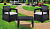Комплект мебели RATTAN Comfort 3 из двух кресел и  стола